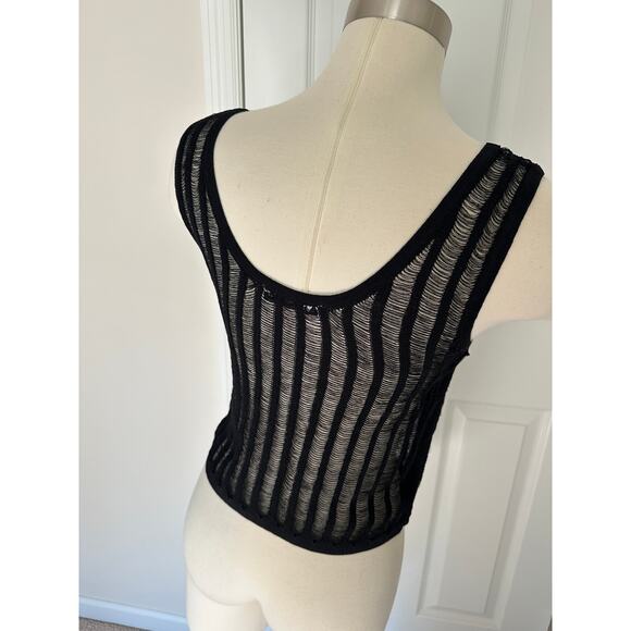 Zara black see-through tank top, size S - Picture 3 of 11